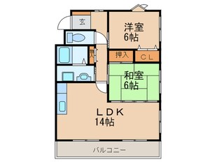 テラス藤ヶ丘の物件間取画像